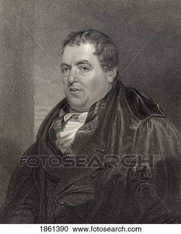 Stock Image - Sir John Leslie 1766 To 1832 Scottish Mathematician And Physicist Engraved By H Cook After A Chisholm From The Book National Portrait Gallery Volume Iii Published C 1835. Fotosearch