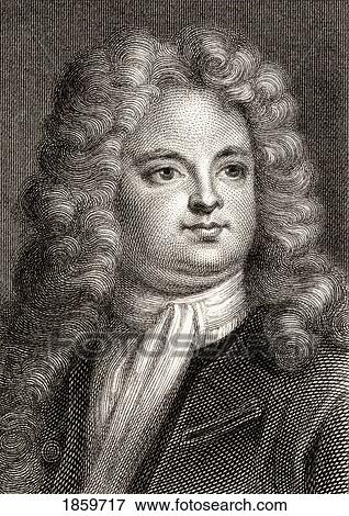 Stock Photo - Sir Richard Steele, 1672-1729. English Essayist Playwright And Statesman. 19Th Print Engraved By T. Bragg From The Painting By J. Richardson.. Fotosearch