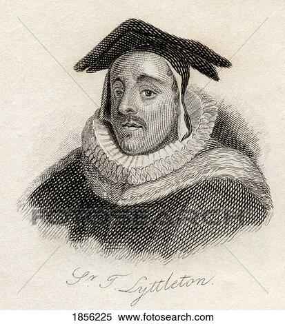 Stock Photography - Sir Thomas De Littleton C. 1407 - 1481. English Judge And Legal Writer. From The Book Crabb's Historical Dictionary Published 1825.. Fotosearch