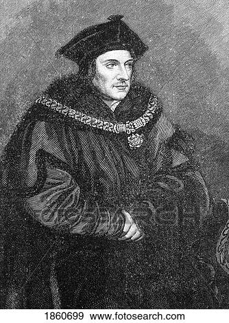 Stock Photo - Sir Thomas More 1478 To 1535 English Statesman, Lawyer, Author After A Work By Hans Holbein The Younger. Fotosearch