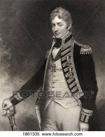 Stock Photography - Sir Thomas Troubridge 1St Baronet C1758 To 1807 English Admiral Engraved By W Holl After Sir W Beechey From The Book National Portrait Gallery Volume Iv Published C 1835. Fotosearch
