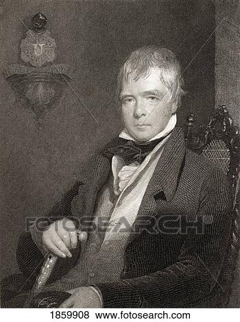 Stock Photo - Sir Walter Scott, 1771-1832. Scottish Novelist, Poet, Historian And Biographer.. Fotosearch