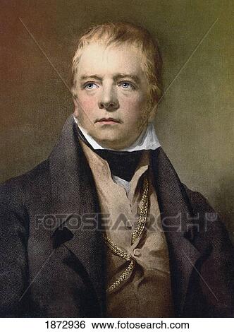 Stock Photograph - Sir Walter Scott 1771 To 1832. Scottish Novelist, Poet, Historian And Biographer. After A 19Th Century Print.. Fotosearch