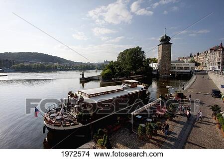 Sitovska Vez Water Tower On Salnic Island, Prague, Czech Republic View Large Photo Image Picture - Sitovska Vez Water Tower On Salnic Island, Prague, Czech Republic. Fotosearch