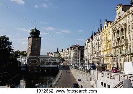 Sitovska Vez Water Tower On Salnic Island, Prague, Czech Republic View Large Photo Image Stock Image - Sitovska Vez Water Tower On Salnic Island, Prague, Czech Republic. Fotosearch
