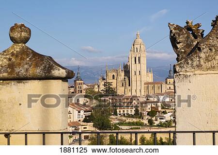 Stock Photography - Sixteenth Century Gothic Style Cathedral; Segovia, Segovia Province, Spain. Fotosearch
