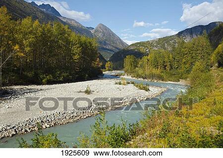 Skagway Valley And The Skagway River From White Pass Train; Skagway, Alaska, United States Of America View Large Photo Image Stock Photo - Skagway Valley And The Skagway River From White Pass Train; Skagway, Alaska, United States Of America. Fotosearch