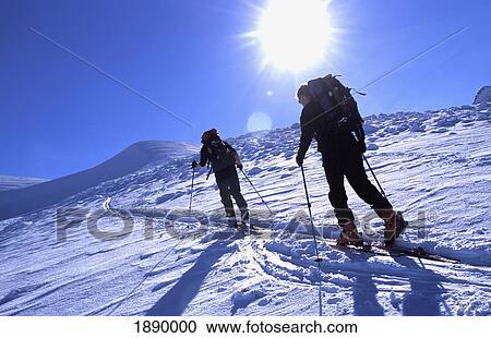 Stock Image - Ski Touring. Fotosearch