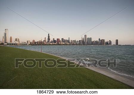 Stock Photo - Skyline Of Chicago, Illinois, Usa. Fotosearch