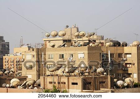 Stock Image - Skyline Of Giza, Cairo, Al Qahirah, Egypt. Fotosearch