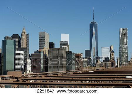 Stock Photo - Skyline of New York City; New York City, New York, United States of America. Fotosearch