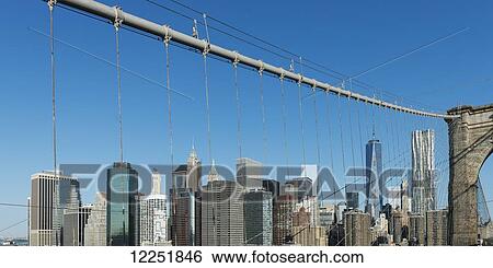 Stock Photograph - Skyline of New York City; New York City, New York, United States of America. Fotosearch