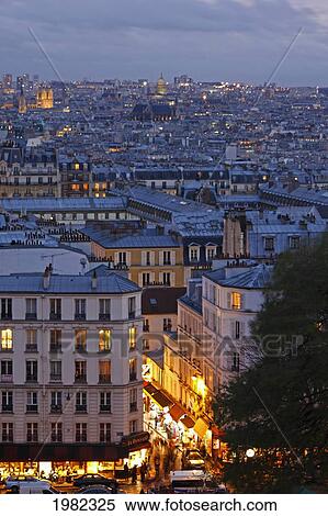 Skyline Of Paris From Montmartre; Paris France View Large Photo Image Stock Photography - Skyline Of Paris From Montmartre; Paris France. Fotosearch