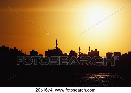 Skyline Of The Ottoman District And Eastern Harbour At Sunset, Alexandria, Al Iskandar View Large Photo Image Picture - Skyline Of The Ottoman District And Eastern Harbour At Sunset, Alexandria, Al Iskandar. Fotosearch