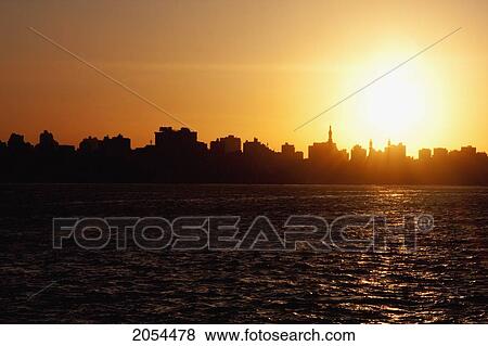Stock Photo - Skyline Of The Ottoman District And Eastern Harbor At Sunset, Alexandria, Al Iskandariyah, Egypt. Fotosearch