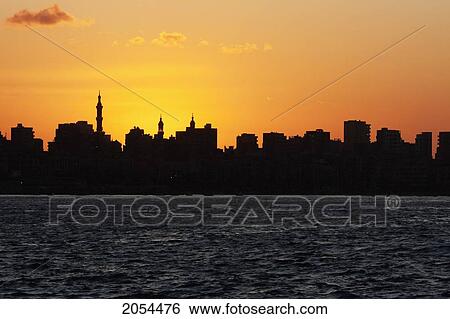 Skyline Of The Ottoman District And Eastern Harbor At Sunset, Alexandria, Al Iskandariyah, Egypt View Large Photo Image Stock Photograph - Skyline Of The Ottoman District And Eastern Harbor At Sunset, Alexandria, Al Iskandariyah, Egypt. Fotosearch