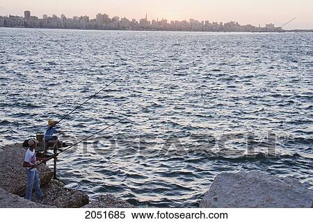 Stock Photography - Skyline Of The Ottoman District And Eastern Harbour At Sunset, Alexandria, Al Iskandar. Fotosearch