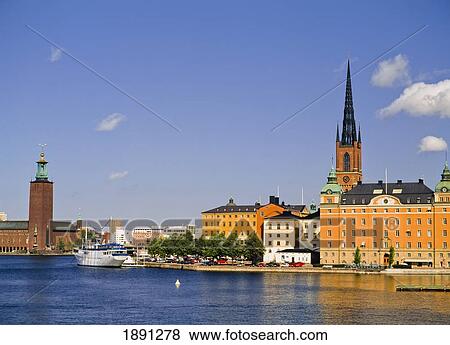 Stock Photo - Skyline With Church. Fotosearch