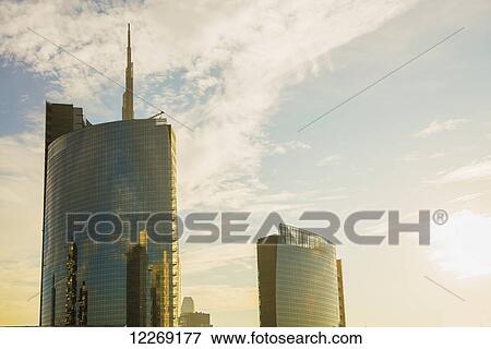 Skyscrapers in the business district, Porta Nuova; Milan, Lombardy, Italy View Large Photo Image Stock Photo - Skyscrapers in the business district, Porta Nuova; Milan, Lombardy, Italy. Fotosearch