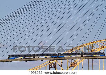Skytrain Bridge And Pattullo Bridge, New Westminster, British Columbia, Canada View Large Photo Image Stock Image - Skytrain Bridge And Pattullo Bridge, New Westminster, British Columbia, Canada. Fotosearch
