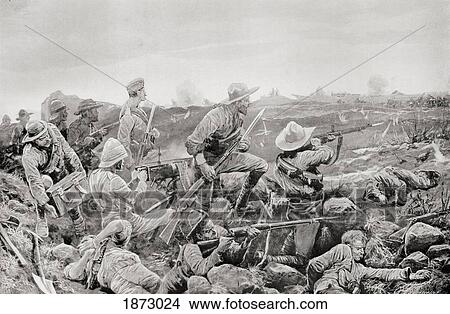 Sleepless Mafeking, Hot Work In The Trenches During The Second Boer War. From The Book South Africa And The Transvaal War By Louis Creswicke, Published 1900. View Large Photo Image Picture - Sleepless Mafeking, Hot Work In The Trenches During The Second Boer War. From The Book South Africa And The Transvaal War By Louis Creswicke, Published 1900.. Fotosearch