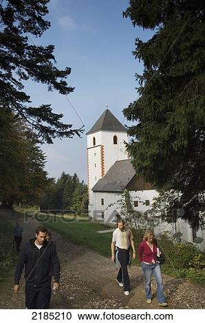 Slovenia, Church of St Bolfenk situated in the Alpine forests; Maribor Pohorje View Large Photo Image Stock Image - Slovenia, Church of St Bolfenk situated in the Alpine forests; Maribor Pohorje. Fotosearch