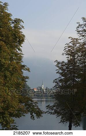 Slovenia, Julian Alps, Lake Bled; Triglav National Park View Large Photo Image Stock Photo - Slovenia, Julian Alps, Lake Bled; Triglav National Park. Fotosearch