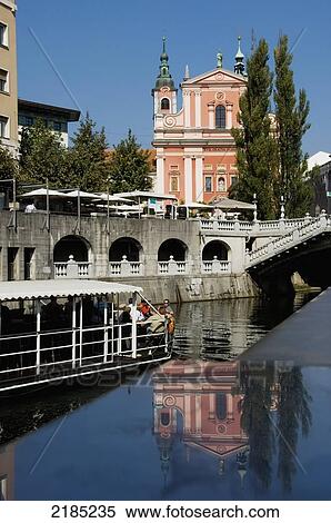 Slovenia, River boat cruise; Ljubljana View Large Photo Image Stock Photography - Slovenia, River boat cruise; Ljubljana. Fotosearch