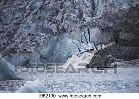 Small Boats At The Base Of Mendenhall Glacier; Juneau Alaska United States Of America View Large Photo Image Stock Image - Small Boats At The Base Of Mendenhall Glacier; Juneau Alaska United States Of America. Fotosearch