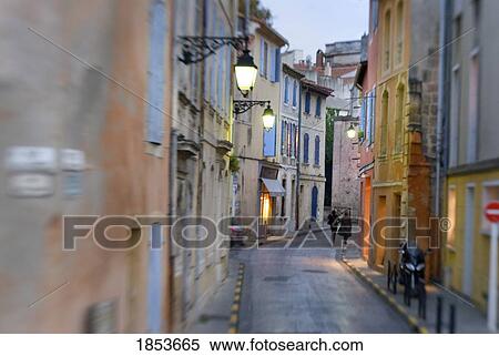 Small City Street; Arles, France View Large Photo Image Stock Photography - Small City Street; Arles, France. Fotosearch