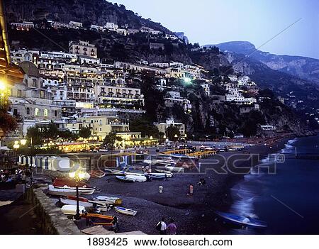 Small Coastal Town At Dusk View Large Photo Image Stock Photography - Small Coastal Town At Dusk. Fotosearch