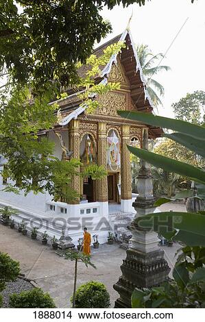 Picture - Small Decorated Buddhist Temple.. Fotosearch