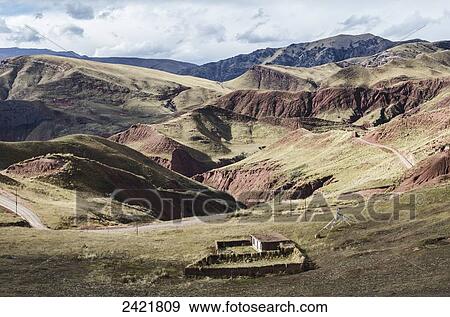 Small house at Tibetan red-coloured mountains near Lajiaxiang city; Tibet View Large Photo Image Stock Photo - Small house at Tibetan red-coloured mountains near Lajiaxiang city; Tibet. Fotosearch