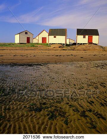 Stock Photograph - Small Houses, Natashquan, Duplessis Region, Quebec. Fotosearch