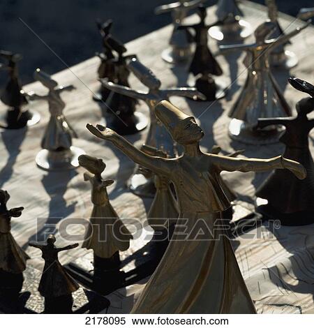 Stock Photography - Small Metal Dancing Figurines; Nevsehir Turkey. Fotosearch