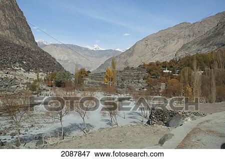 Stock Photo - Small Mosque On Terraced Fields In The Shyok Valley, Northern Areas, Pakistan. Fotosearch