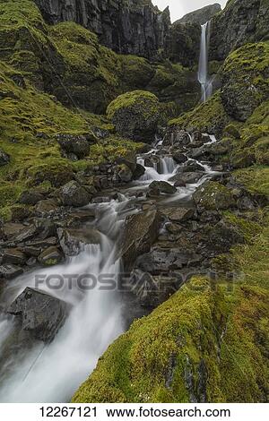 Small stream running off of a cliff along an area called the Snaefellsness Peninsula; Iceland View Large Photo Image Stock Image - Small stream running off of a cliff along an area called the Snaefellsness Peninsula; Iceland. Fotosearch
