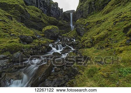 Small stream running off of a cliff along an area called the Snaefellsness Peninsula; Iceland View Large Photo Image Stock Image - Small stream running off of a cliff along an area called the Snaefellsness Peninsula; Iceland. Fotosearch