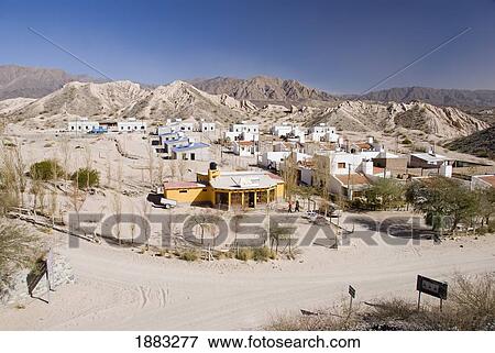Stock Photo - Small Village; Angastaco, Salta, Argentina. Fotosearch