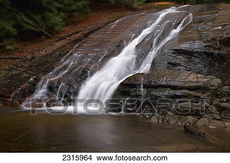 Picture - Small Waterfall; Vancouver British Columbia Canada. Fotosearch