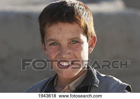 Stock Photo - Smiling Afghan Boy In Jalrez, Vardak Province, Afghanistan. Fotosearch