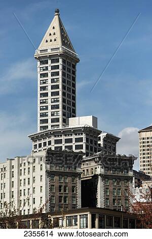 Picture - Smith Tower; Seattle, Washington, United States Of America. Fotosearch