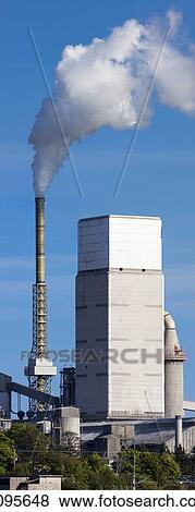 Smoke From A Tower Of A Factory; Barns Ness Scottish Borders Scotland View Large Photo Image Stock Photo - Smoke From A Tower Of A Factory; Barns Ness Scottish Borders Scotland. Fotosearch