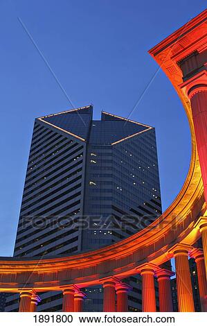 Smurfit-Stone Building Behind Wrigley Square Columns, Low Angle View View Large Photo Image Stock Image - Smurfit-Stone Building Behind Wrigley Square Columns, Low Angle View. Fotosearch