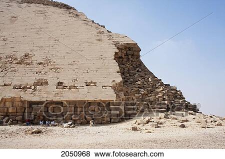 Stock Photo - Sneferu's Bent Pyramid, Dahshur, Al Jizah, Egypt. Fotosearch
