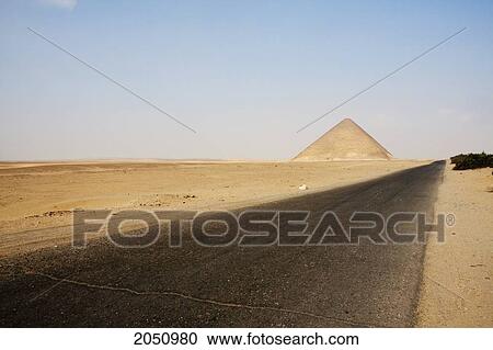 Stock Image - Sneferu's Red Pyramid, Dahshur, Al Jizah, Egypt. Fotosearch