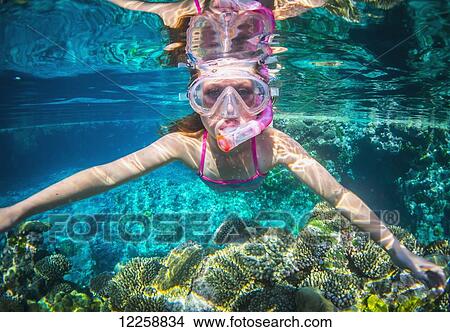 Picture - Snorkelling; Niue Island. Fotosearch