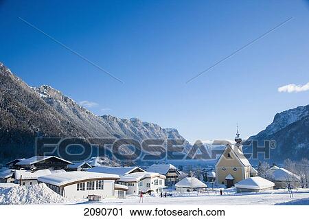 Snow Covered Alpine Scenery With Mountains, Picturesque Church, Ski And Snowboard Resort At Waidring, Austrian Alps, Austria View Large Photo Image Stock Image - Snow Covered Alpine Scenery With Mountains, Picturesque Church, Ski And Snowboard Resort At Waidring, Austrian Alps, Austria. Fotosearch