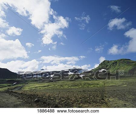 Stock Photo - Snowcapped Glacier At Hellisandur-Rif. Fotosearch