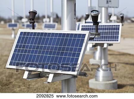 Stock Photography - Solar Panels; Winnipeg Manitoba Canada. Fotosearch